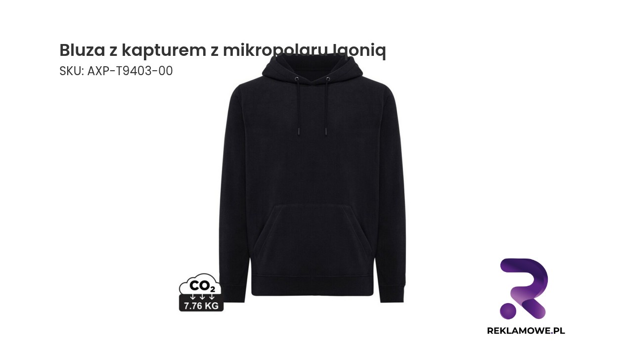 Bluza z kapturem z mikropolaru Iqoniq Trivor, RPET Bluza z kapturem Iqoniq wykonana z mikropolaru