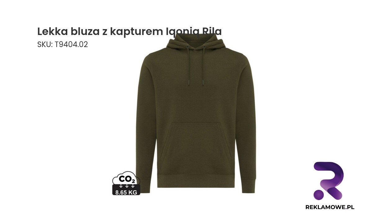 Nowoczesna lekka bluza z kapturem Iqoniq Rila w kolorze szarym