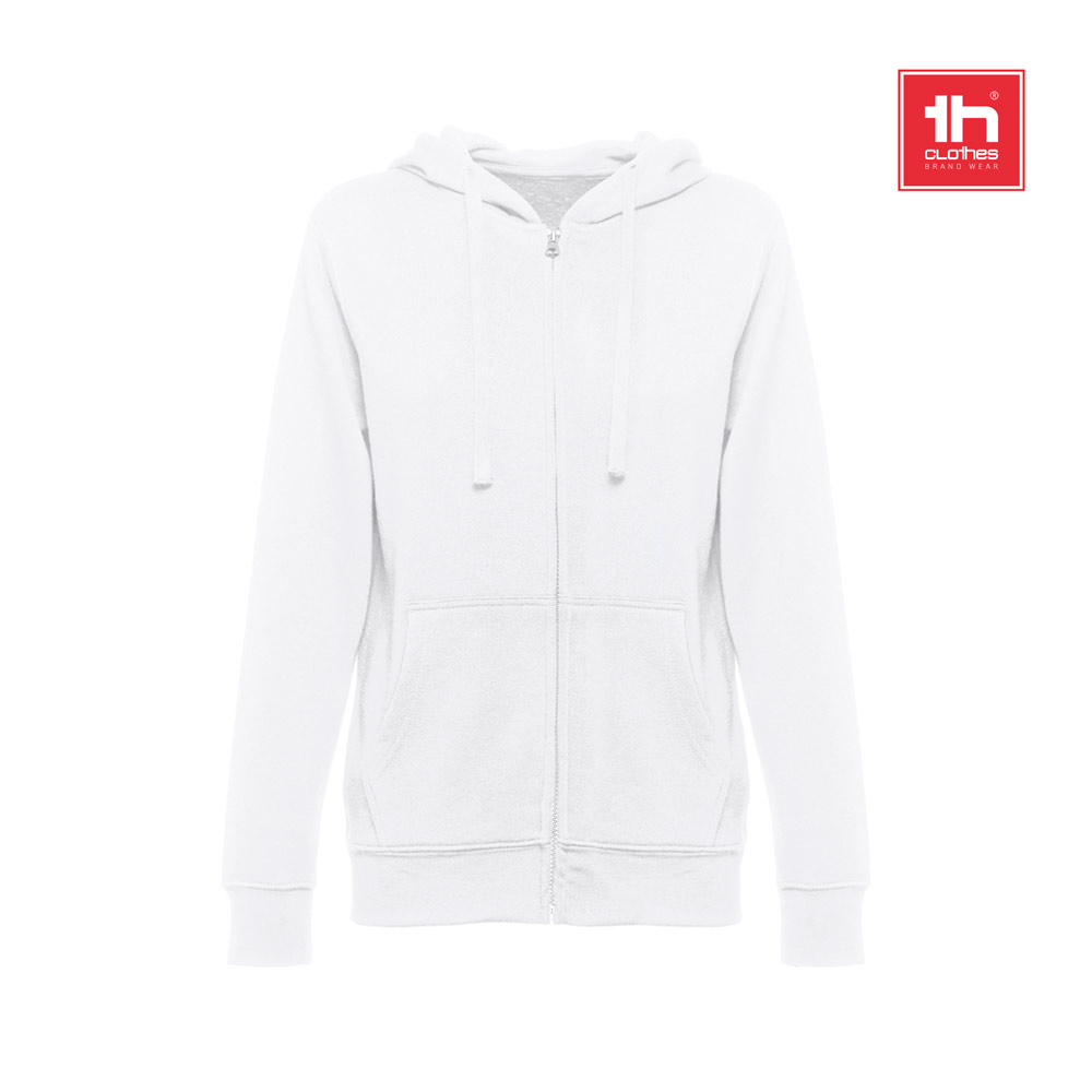 THC AMSTERDAM WOMEN WH. Bluza damska z kapturem i pełnym zamkiem 30257_set