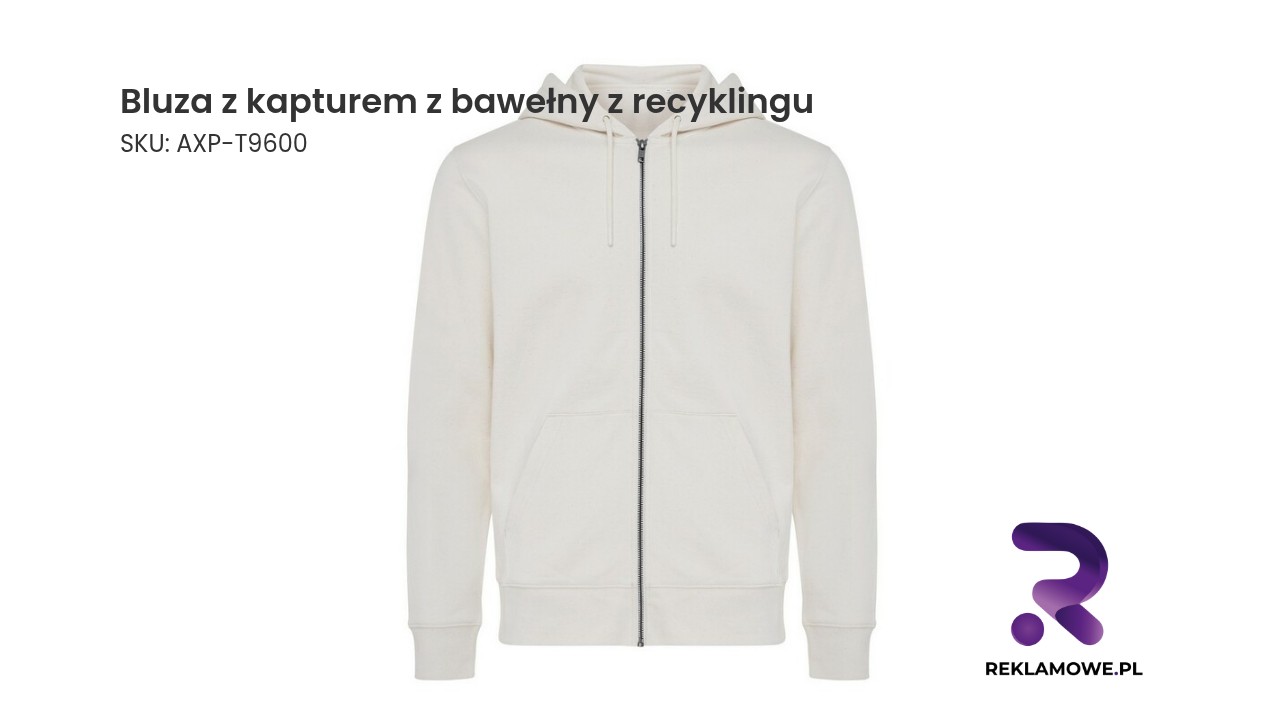 Bluza z kapturem z bawełny z recyklingu Iqoniq Abisko Bluza z kapturem wykonana z recyklingowanej bawełny