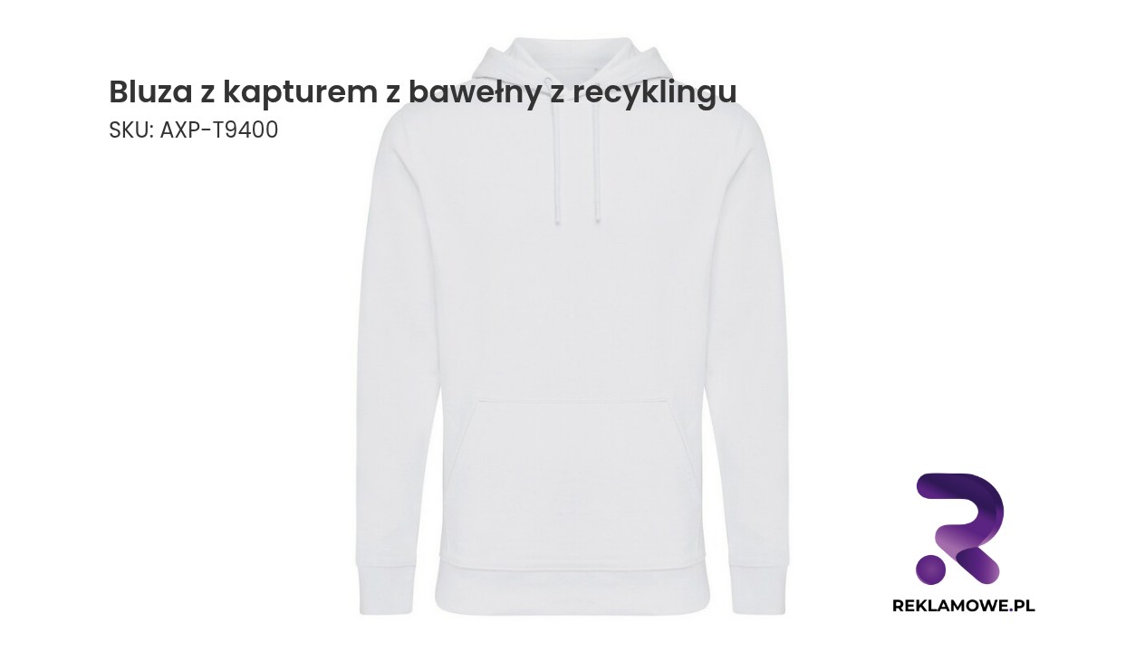 Bluza z kapturem wykonana z recyklingowanej bawełny