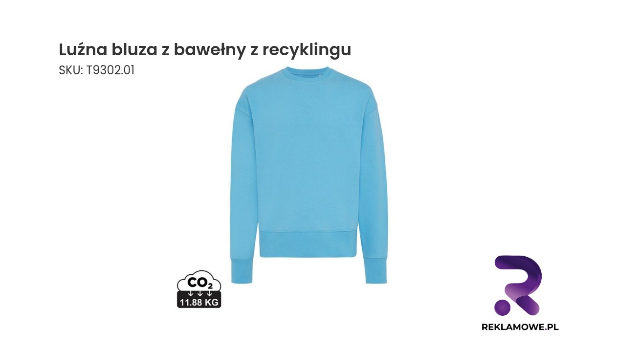 luźna bluza z bawełny z recyklingu