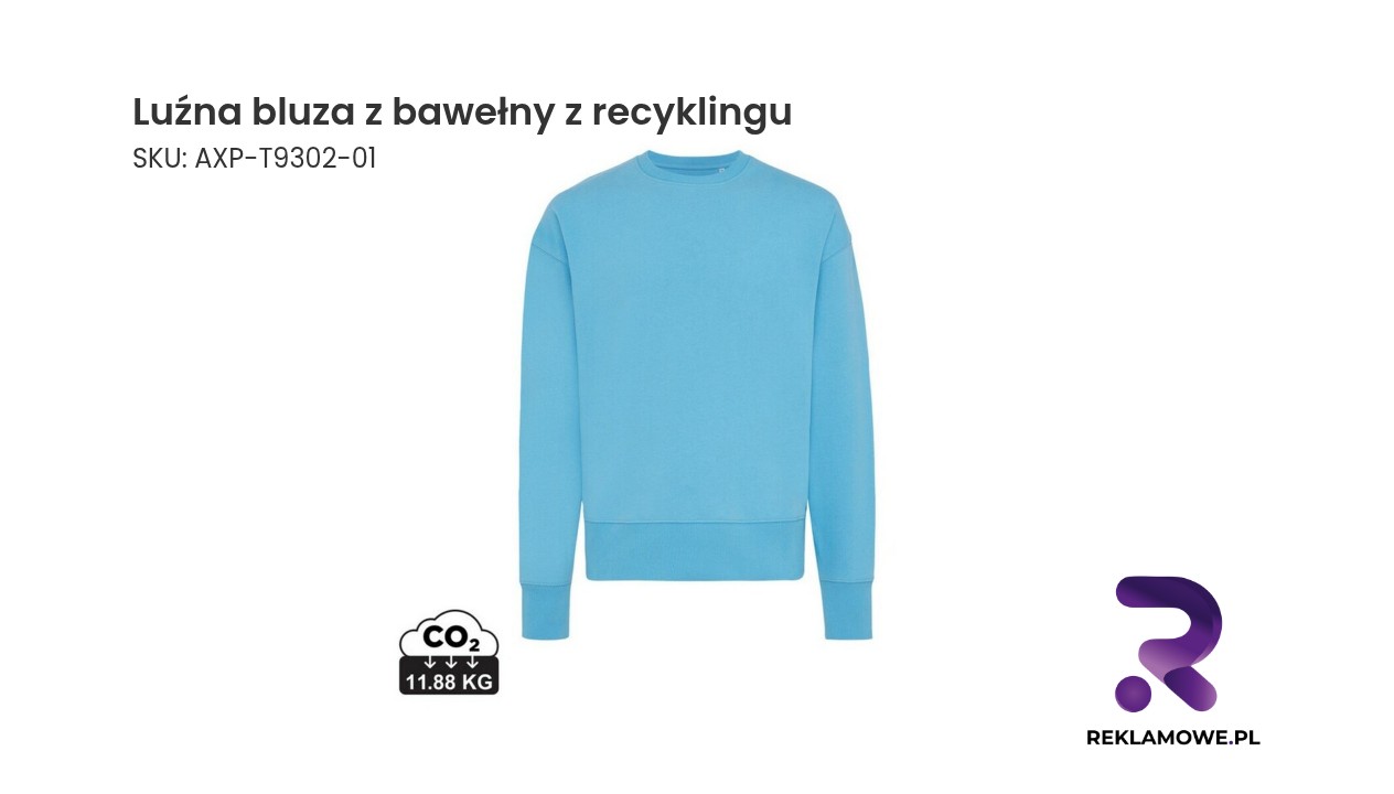 Luźna bluza z bawełny z recyklingu
