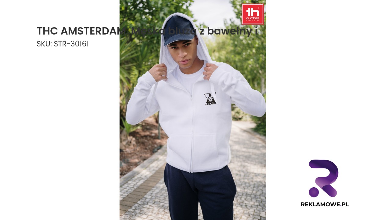 THC AMSTERDAM męska bluza z bawełny i – wygodna bluza męska